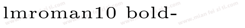 lmroman10 bold字体转换